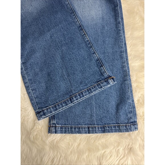 Loft Wide Leg Jeans 24/00 Blue High Rise Denim Stretch Measures 28 x 29 - Picture 8 of 9